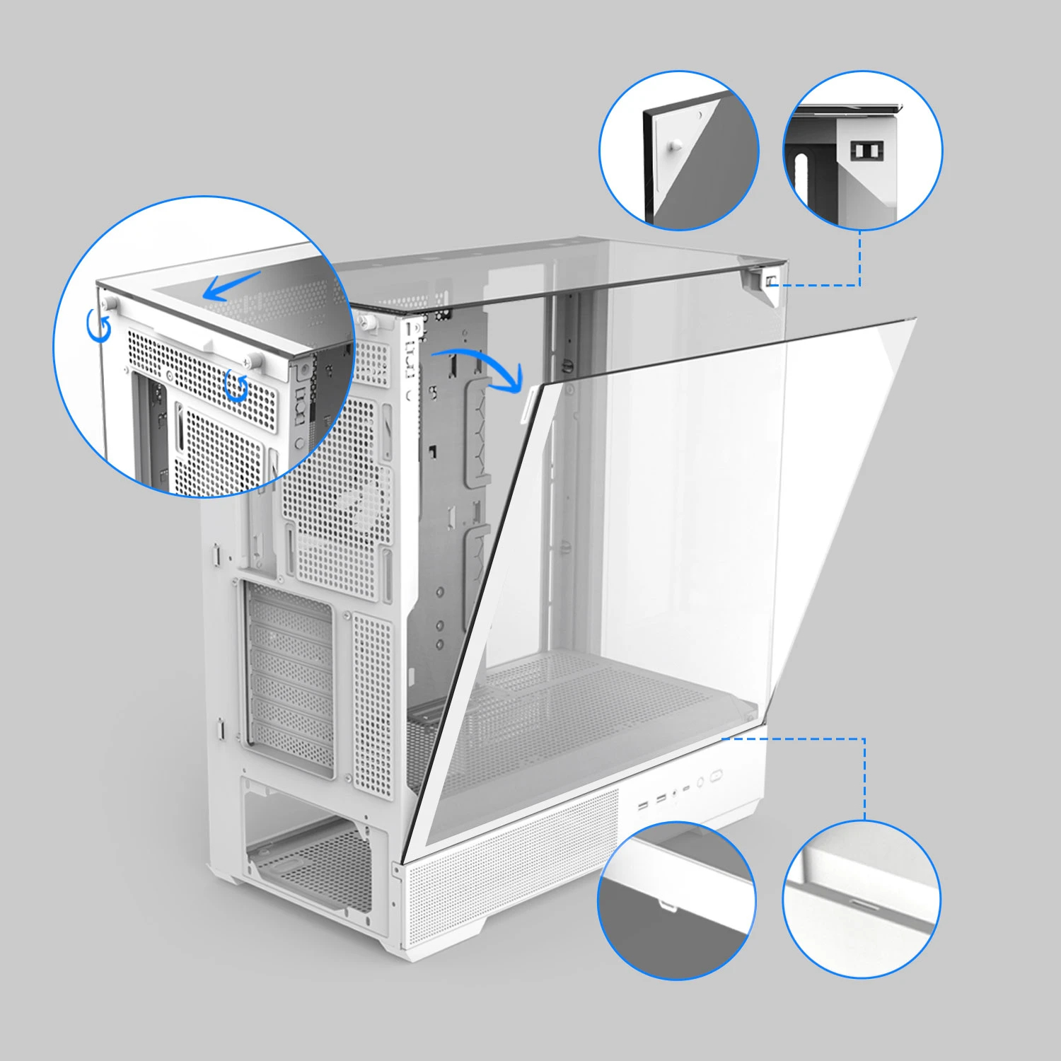Boîtier Zalman P40 Prism White Case ATX