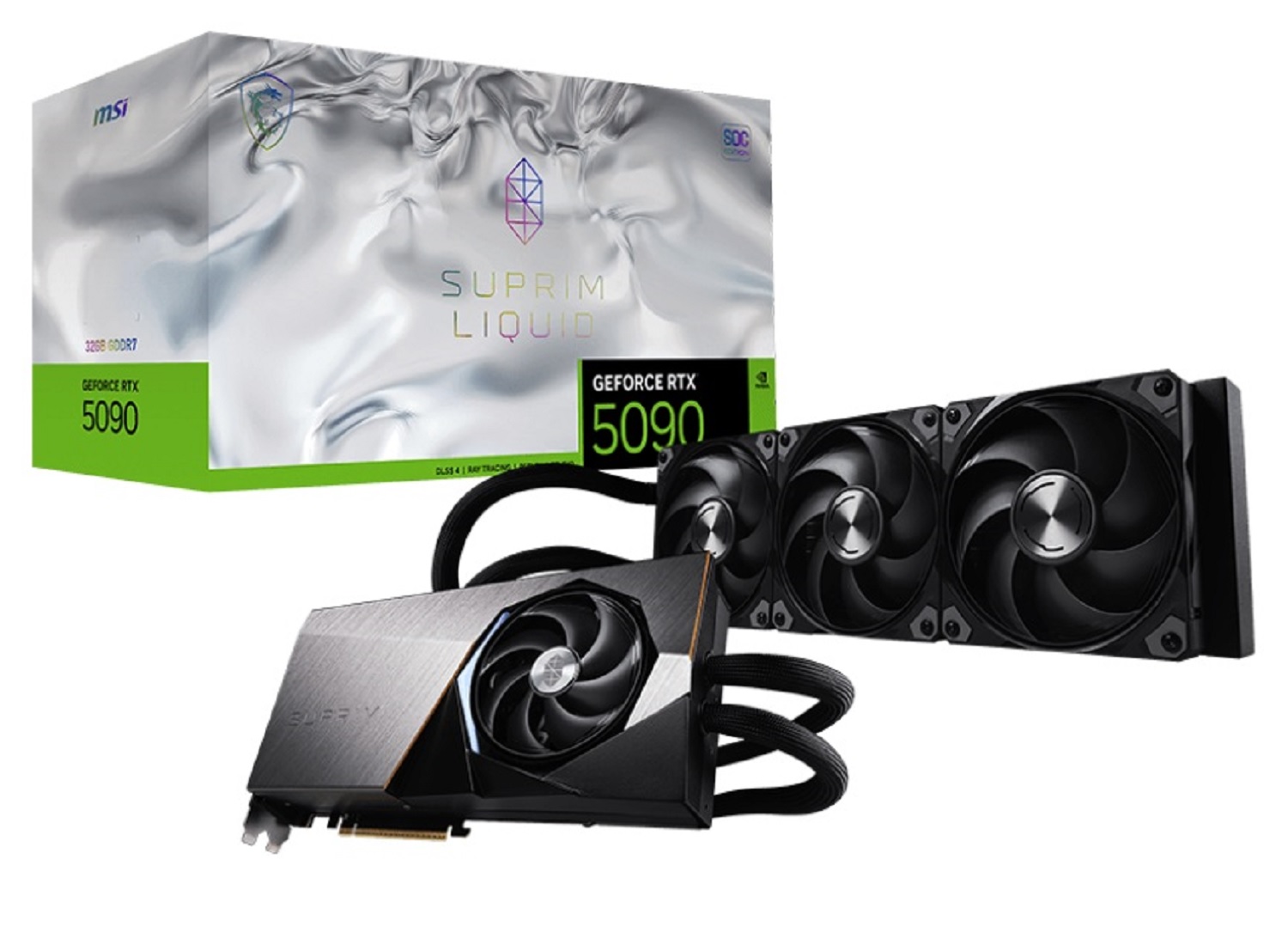 Видео карта MSI GeForce RTX 5090 32G SUPRIM LIQUID SOC - 912-V530-011