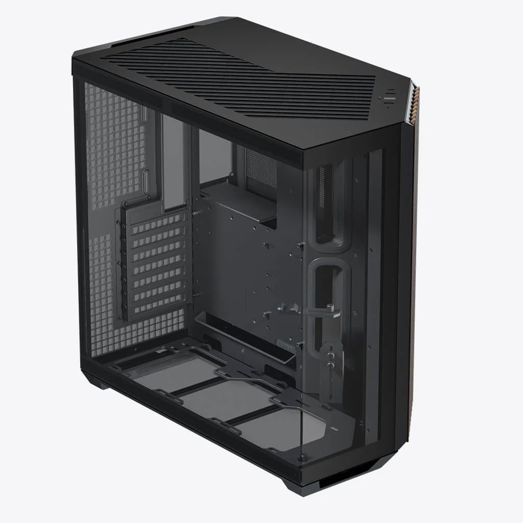 Кутия APNX V1-W - Wood Black Case ATX