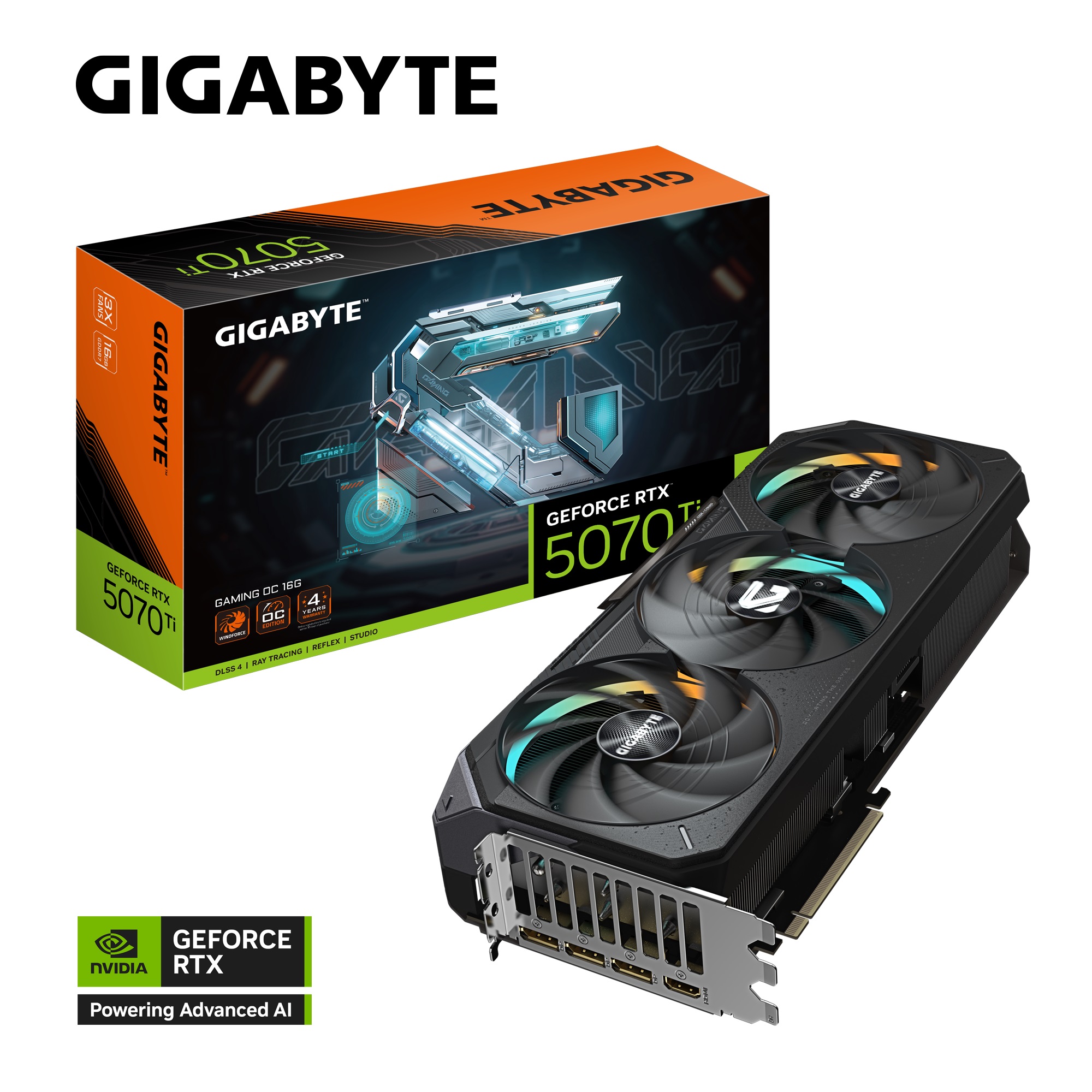 Видео карта Gigabyte RTX 5070 Ti GAMING OC 16GB GDDR7
