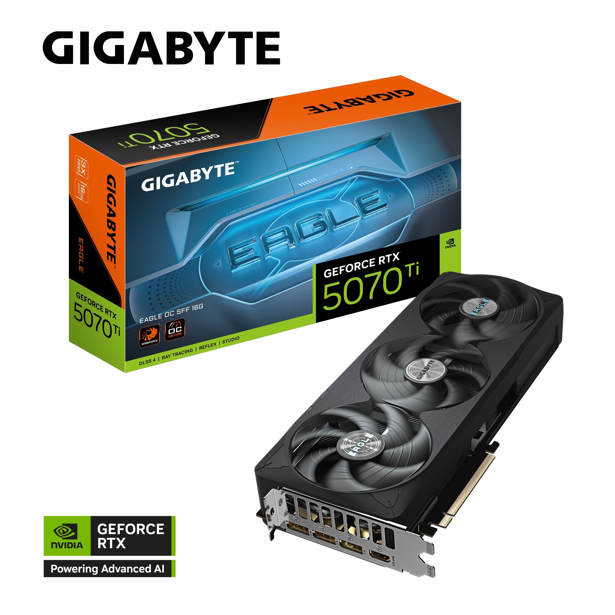 Видео карта Gigabyte RTX 5070 Ti EAGLE OC SFF 16GB GDDR7