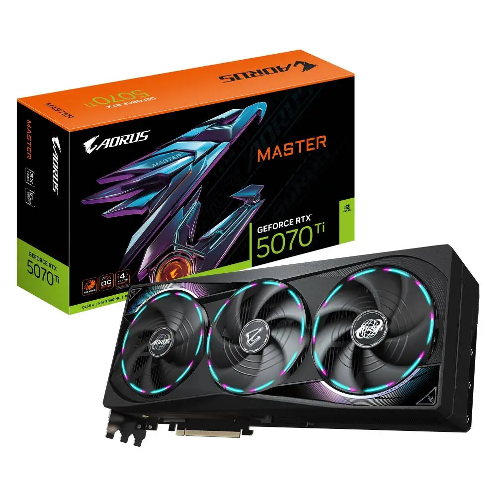 Видео карта Gigabyte AORUS RTX 5070 Ti MASTER 16GB GDDR7