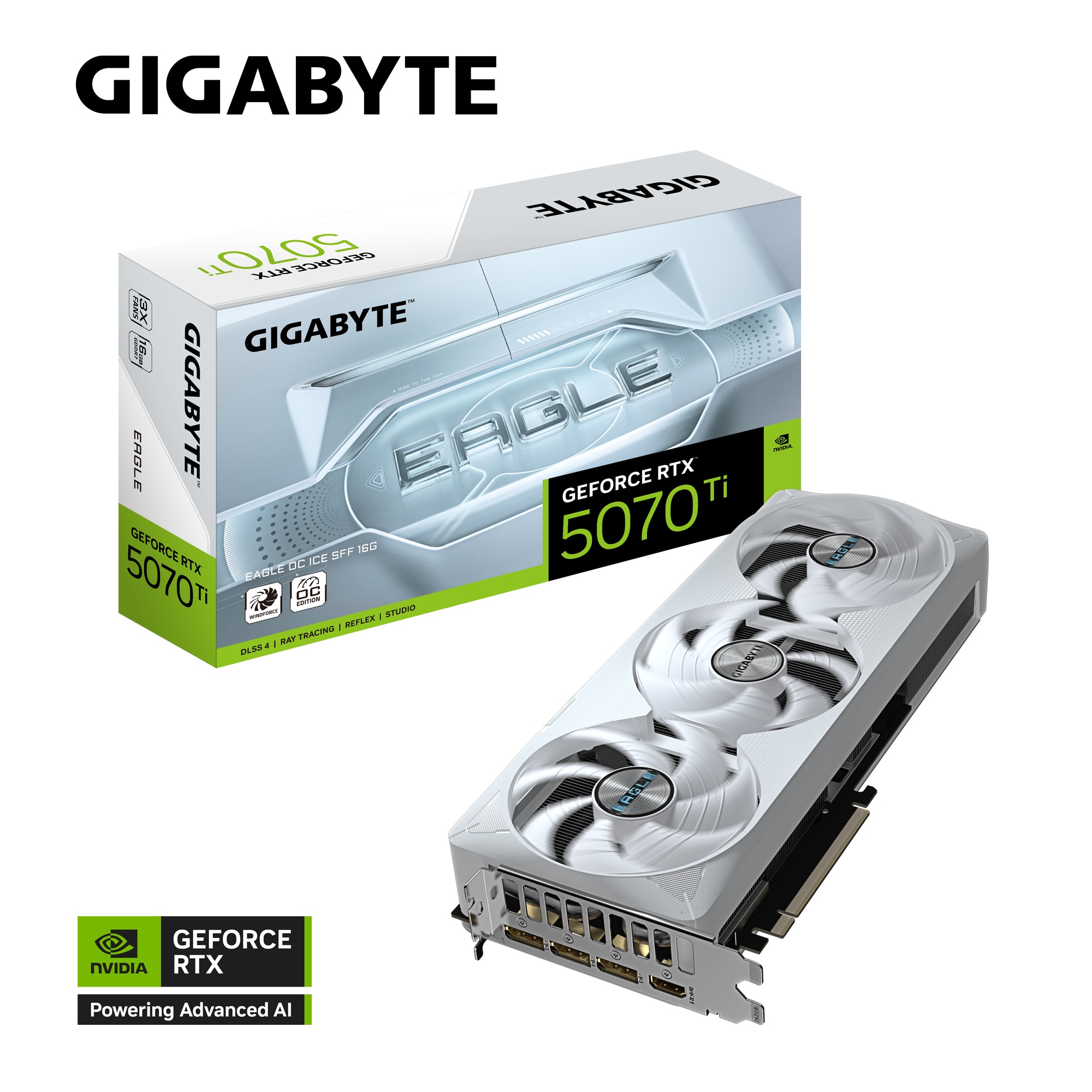 Видео карта Gigabyte RTX 5070 Ti EAGLE ICE OC SFF 16GB GDDR7