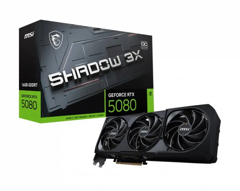 Видео карта MSI GeForce RTX 5080 SHADOW 3X OC 16G - 912-V531-003