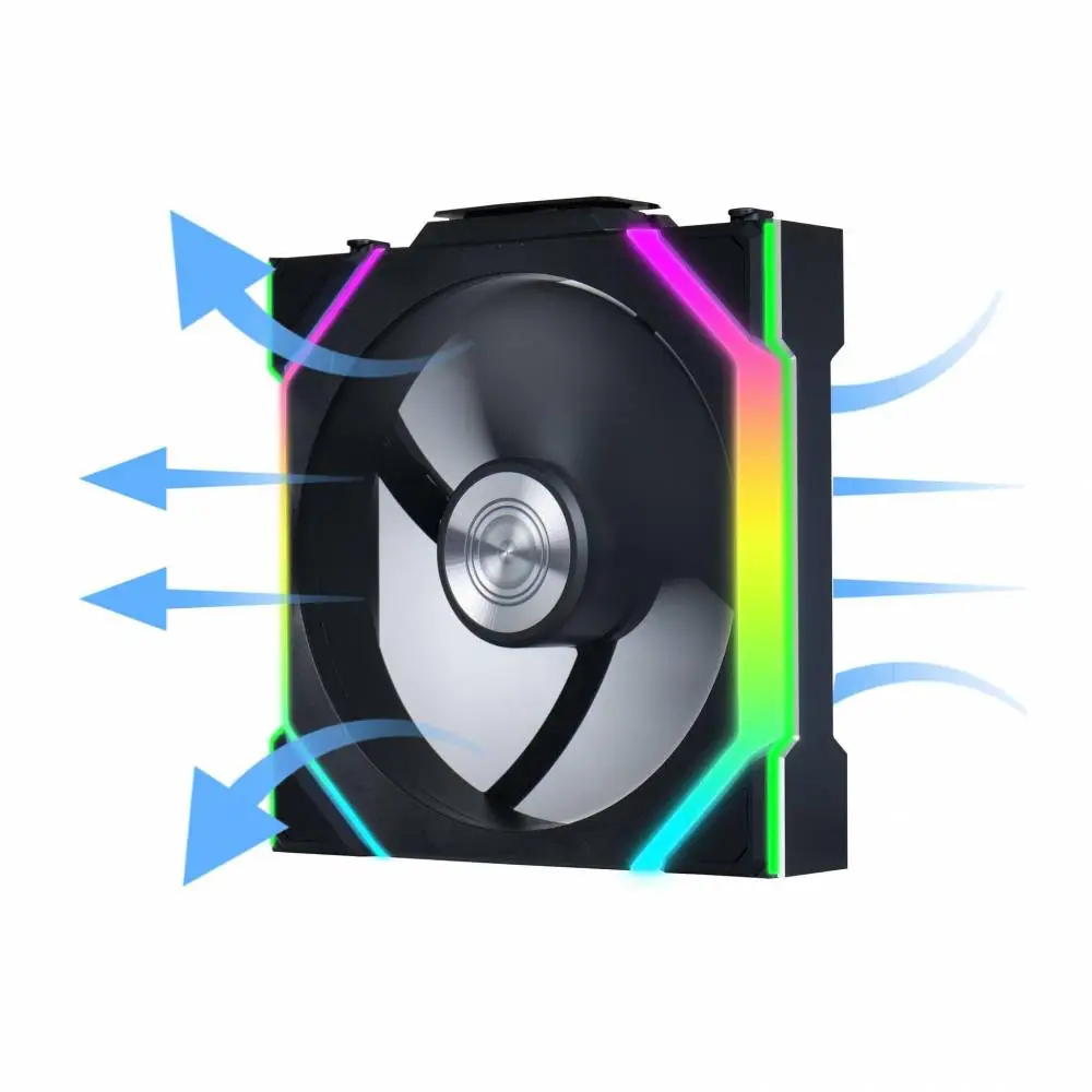 Вентилатори 3бр Lian Li UNI FAN SL Wireless ARGB PWM Reverse Blade - 120 mm Черен + Контролер