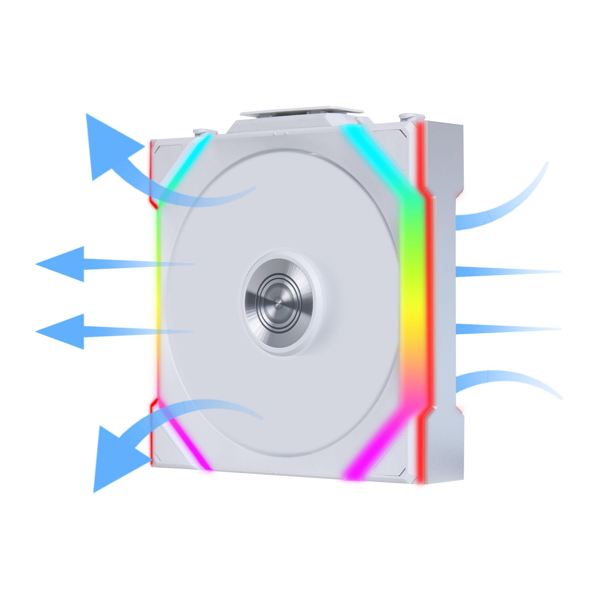 Ανεμιστήρες 3 τεμ Lian Li UNI FAN SL Wireless ARGB PWM Reverse Blade - 120 mm Λευκοί + Ελεγκτής