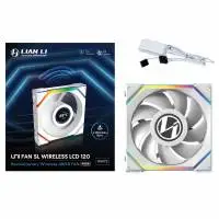 Вентилатор Lian Li UNI FAN SL Wireless LCD ARGB PWM - 120 mm Бял