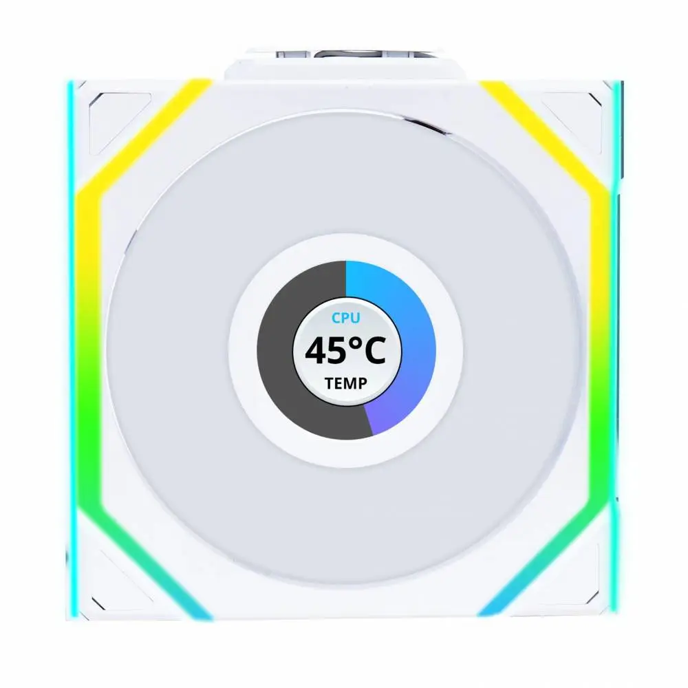 Ventilator Lian Li UNI FAN SL Wireless LCD Reverse Blade ARGB PWM - 120 mm Alb