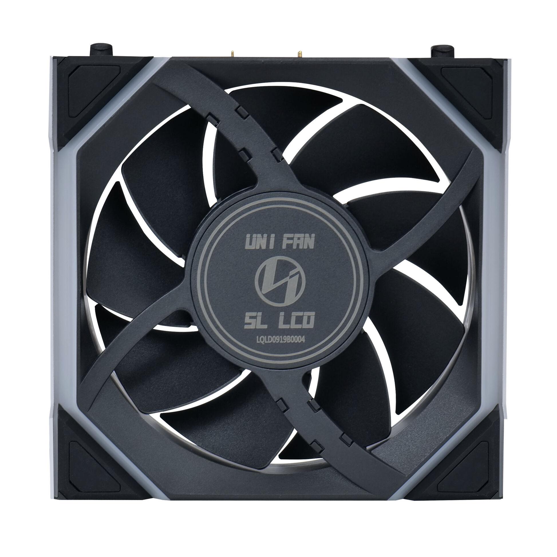 Вентилатори 3бр Lian Li UNI FAN SL Wireless LCD ARGB PWM - 120 mm Черен