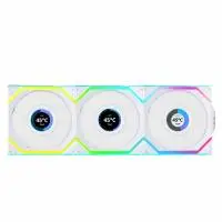Вентилатори 3бр Lian Li UNI FAN SL Wireless LCD ARGB PWM - 120 mm Бели