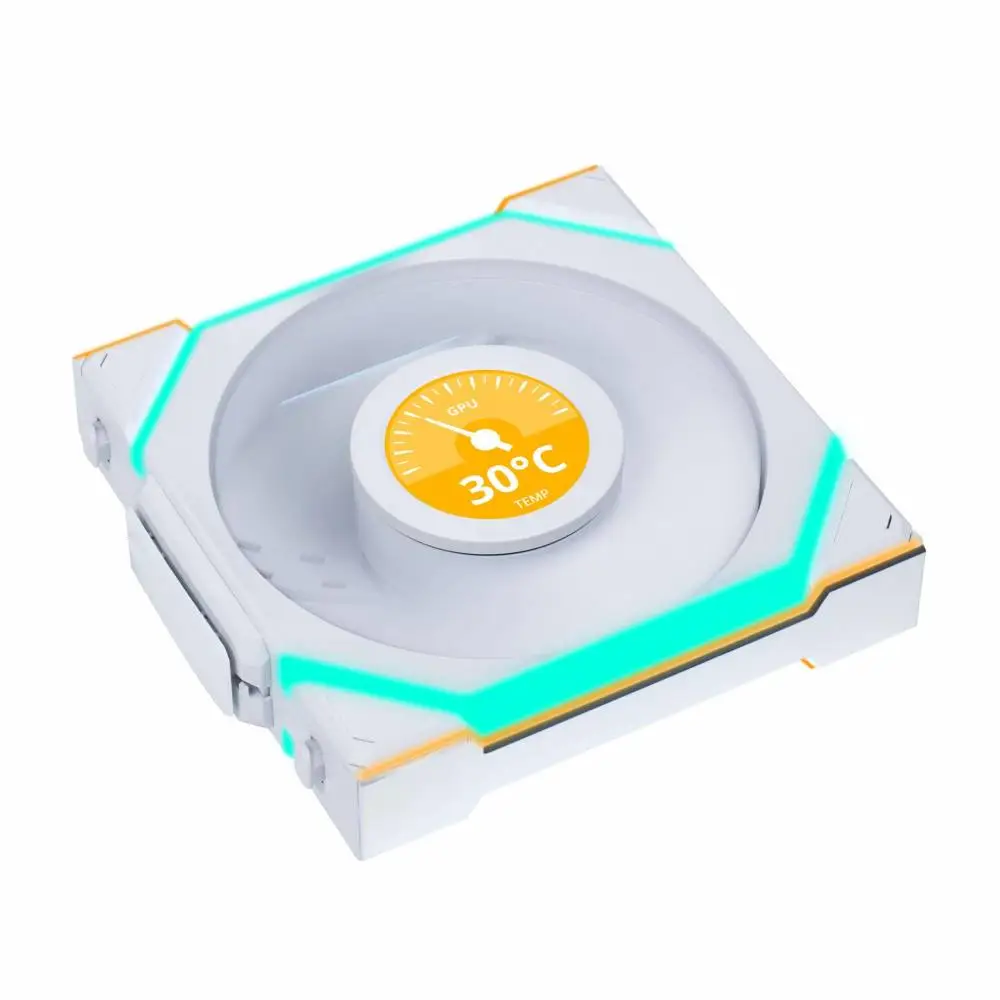 Вентилатори 3бр Lian Li UNI FAN SL Wireless LCD ARGB PWM - 120 mm Бели