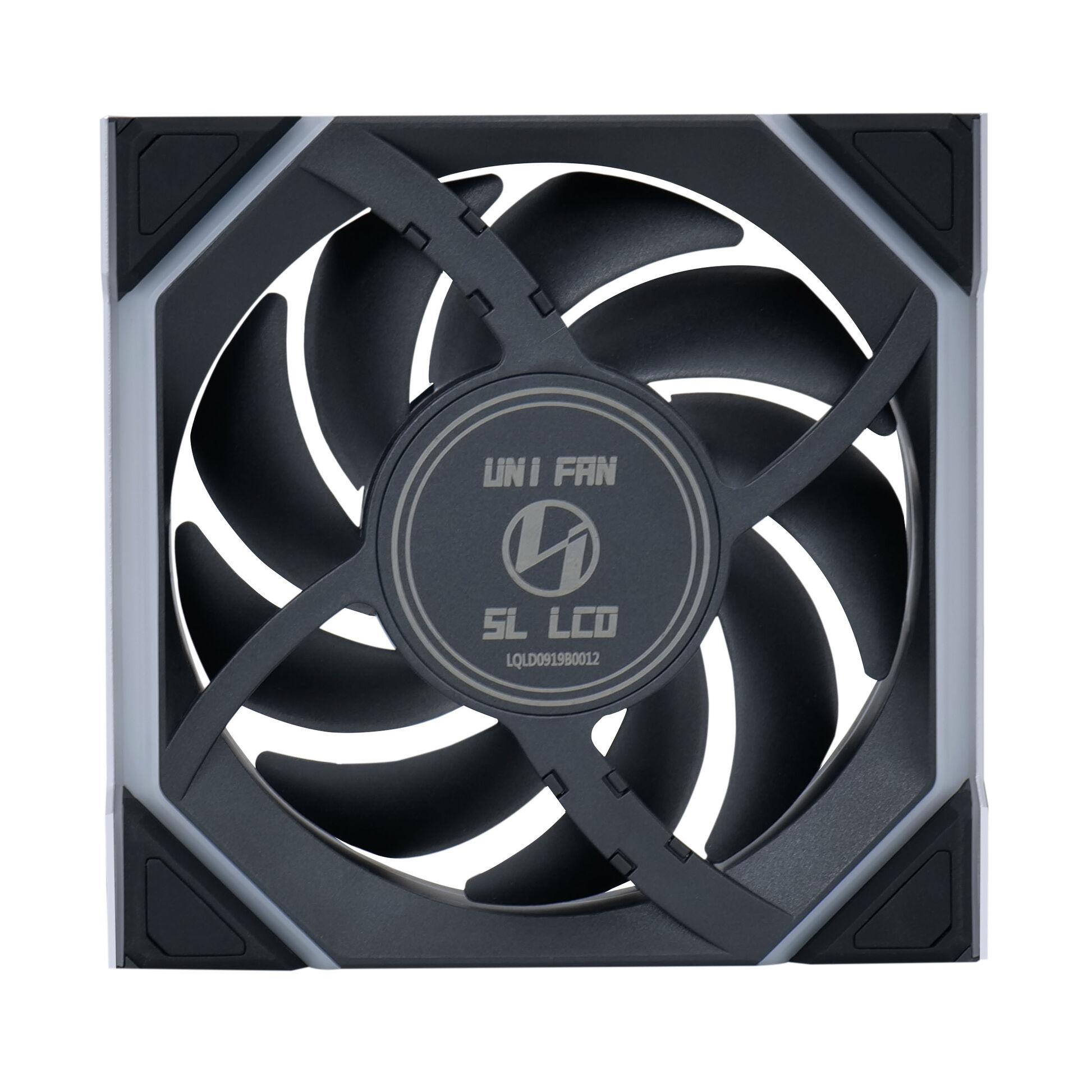Вентилатори 3бр Lian Li UNI FAN SL Wireless LCD Reverse Blade ARGB PWM - 120 mm Черни