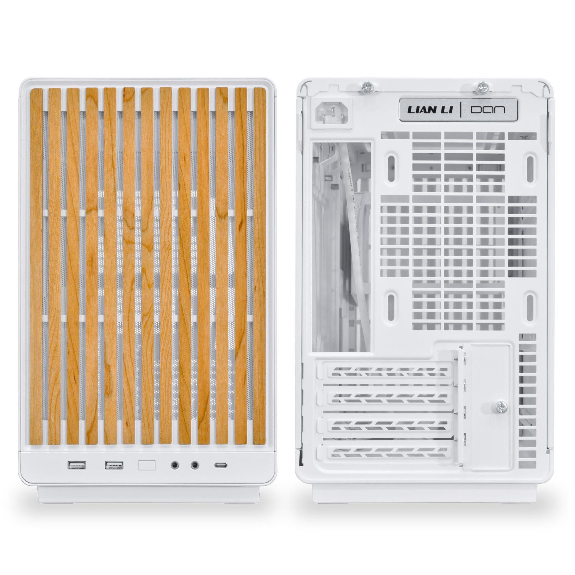 Кутия Lian Li DAN A3-mATX Wood Edition White - Micro Tower