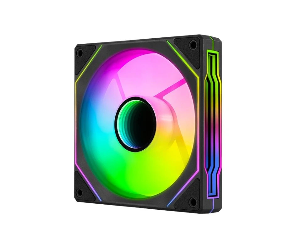 Вентилатор AeroCool Phantom M-3R Infinity Mirror ARGB REVERSE Black Fan 120mm 