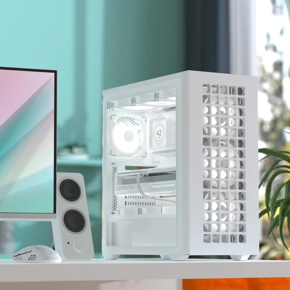 Кутия AeroCool D502A White Addressable RGB Case ATX