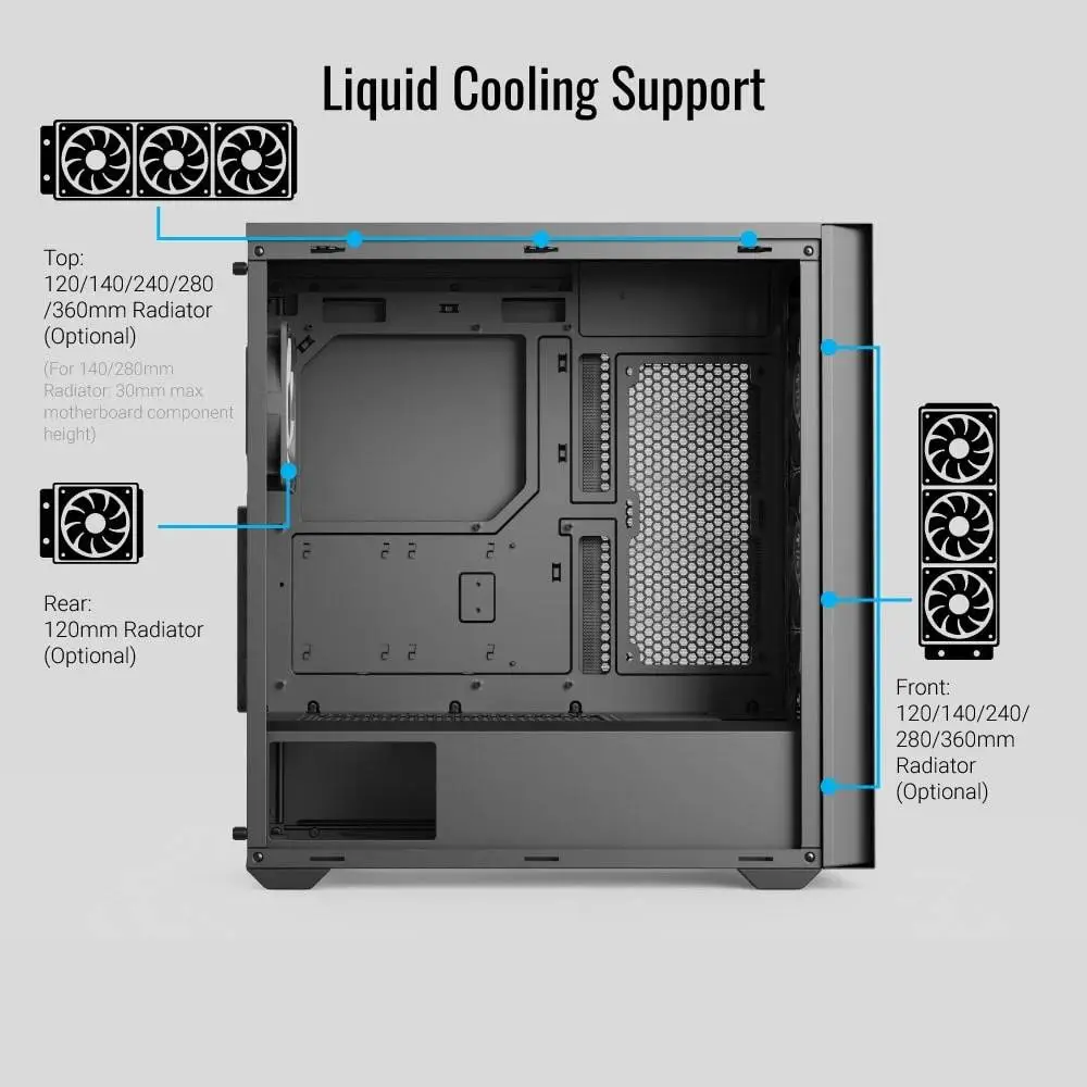 Кутия AeroCool D502A Black Addressable RGB Case ATX