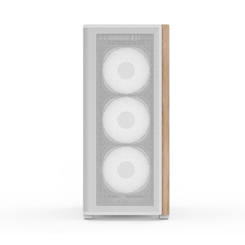 Кутия AeroCool D501A White Addressable RGB Wood Case ATX