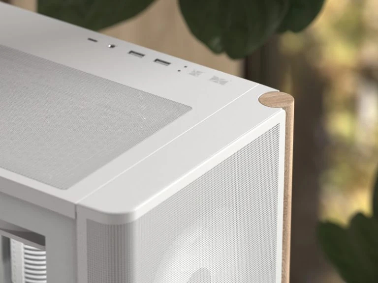 Кутия AeroCool D501A White Addressable RGB Wood Case ATX