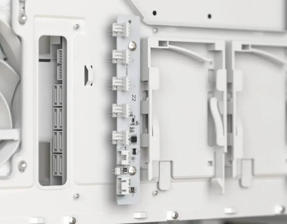 Кутия AeroCool D501A White Addressable RGB Wood Case ATX
