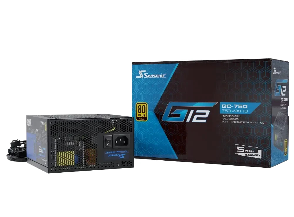 Power Supply Seasonic G12 GC-750 V2 750W 80 Plus Gold PSU - SSP-750RT2