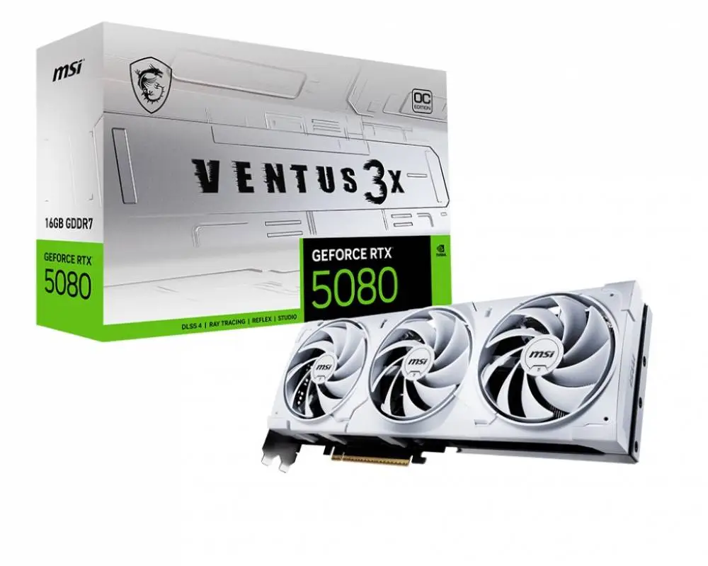 Видео карта MSI GeForce RTX 5080 16G VENTUS 3X OC WHITE