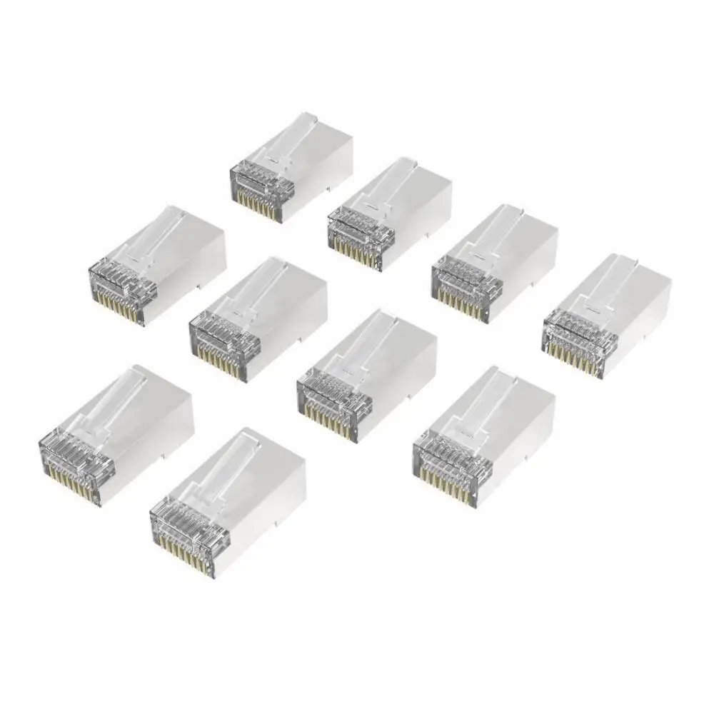 HAMA Conector RJ45, CAT 6a, 10 Gbit/s, apantallado, 10 pcs.