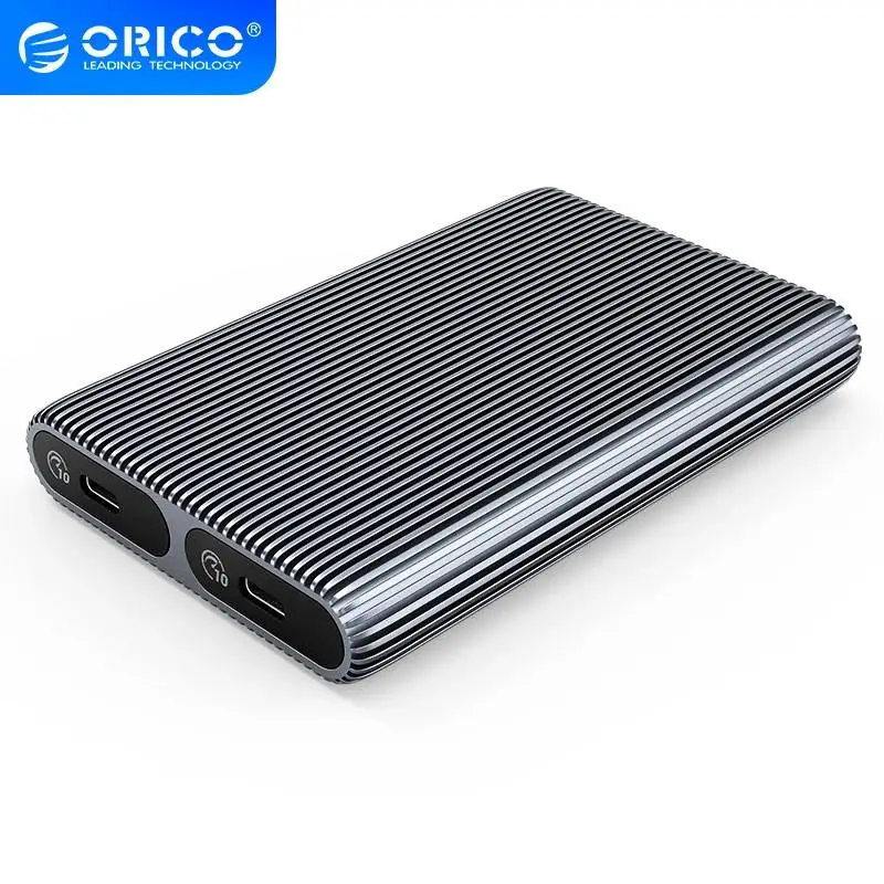 Orico caja externa para disco Storage - Case - M.2 NVMe Dual-Bay - USB-C 10Gbps, Aluminio - AM2C3-2N-GY