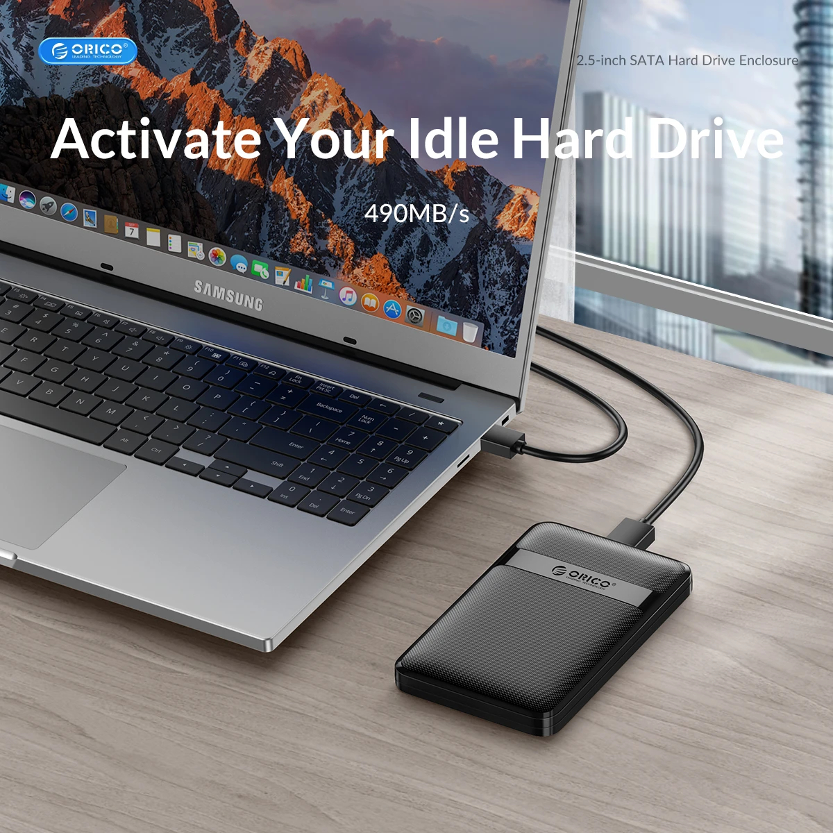Orico кутия за диск Storage - Case - 2.5 inch USB-C - 2577C3-V1-BK