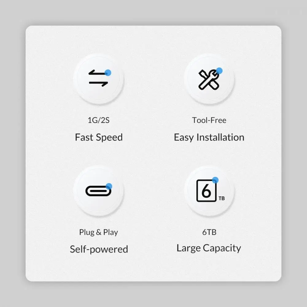 Orico кутия за диск Storage - Case - 2.5 inch USB-C - 2577C3-V1-BK