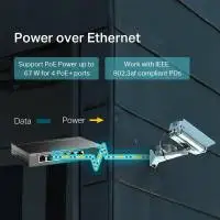 Суич TP-Link - TL-SF1006P, 6 порта, черен