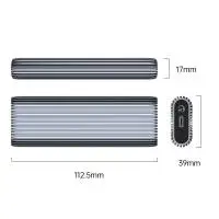 Orico външна кутия за диск Storage - Case - M.2 NVMe M-key 10 Gbps, Aluminium - AM2C3-G2-GY
