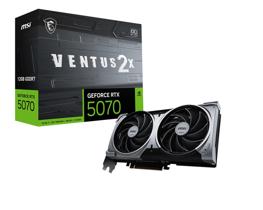 Видео карта MSI GeForce RTX 5070 12G VENTUS 2X OC
