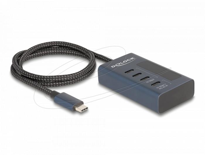 Delock USB Хъб, 4 x USB Type-C, 10 Gbps