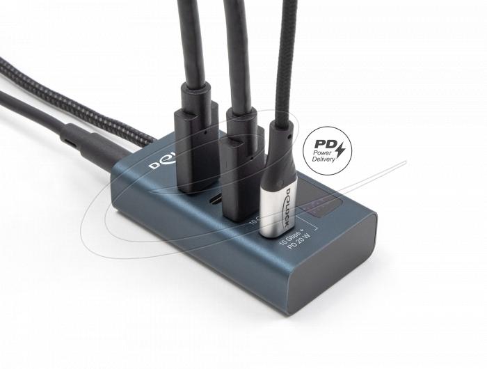 Delock USB Хъб, 4 x USB Type-C, 10 Gbps