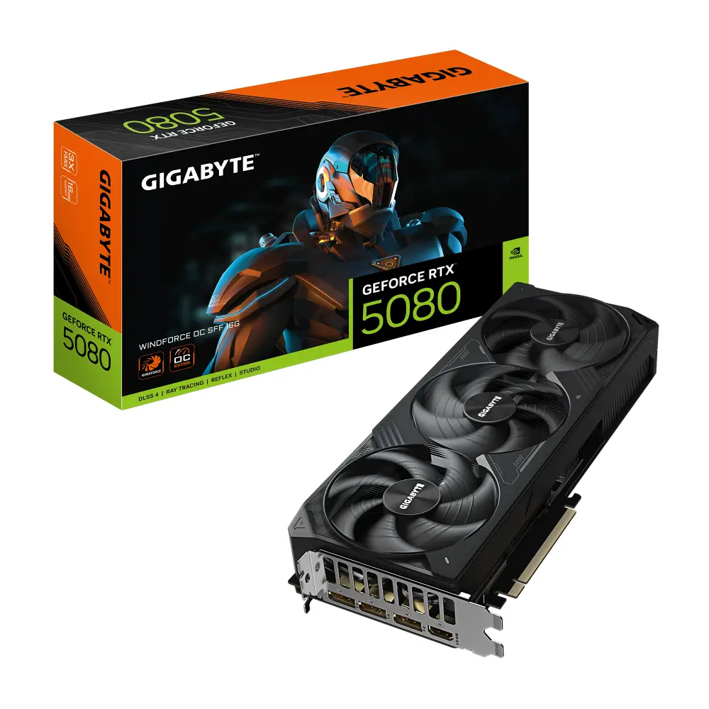 Видео карта Gigabyte GeForce RTX 5080 WINDFORCE OC SFF 16G