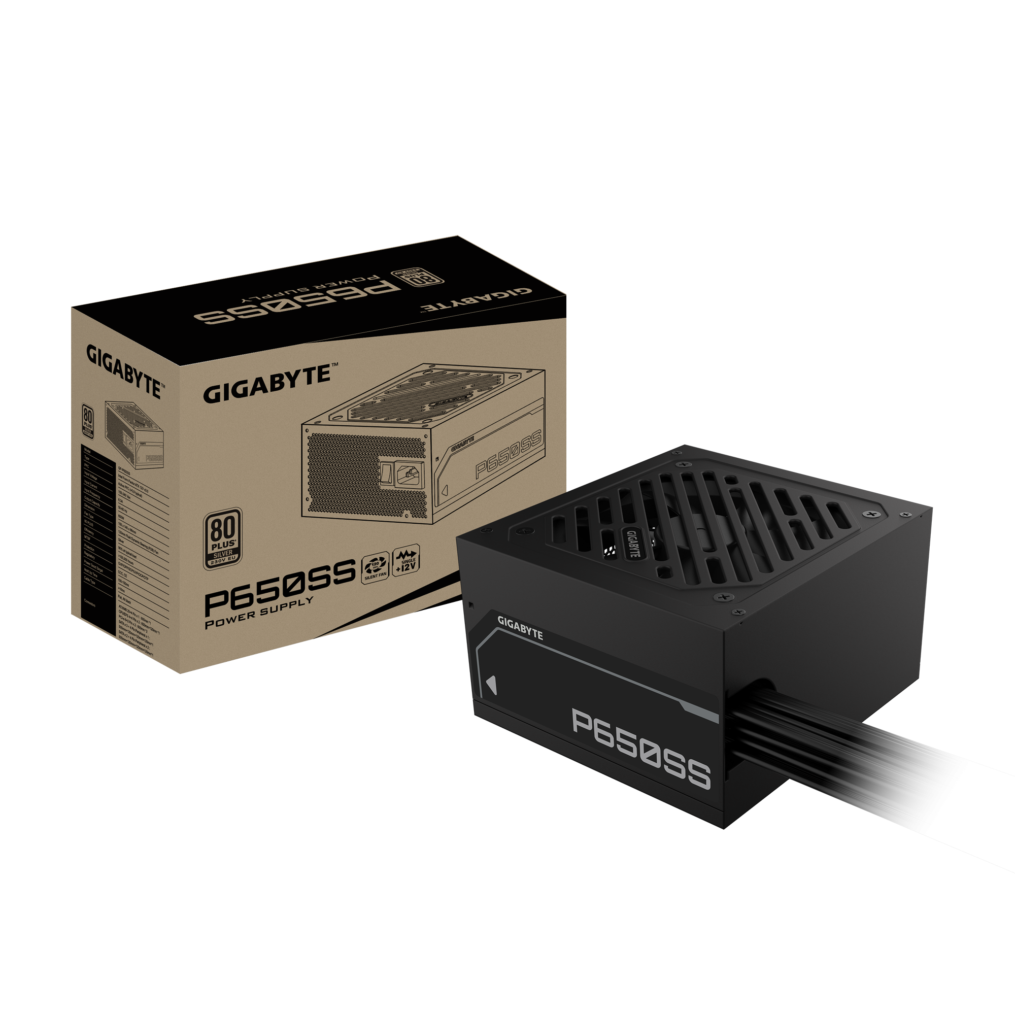 Захранване Gigabyte P650SS 650W 80 Plus Silver ATX 3.1 PSU