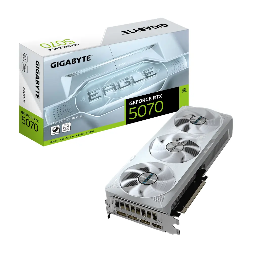 Видео карта Gigabyte GeForce RTX 5070 EAGLE OC ICE SFF 12G
