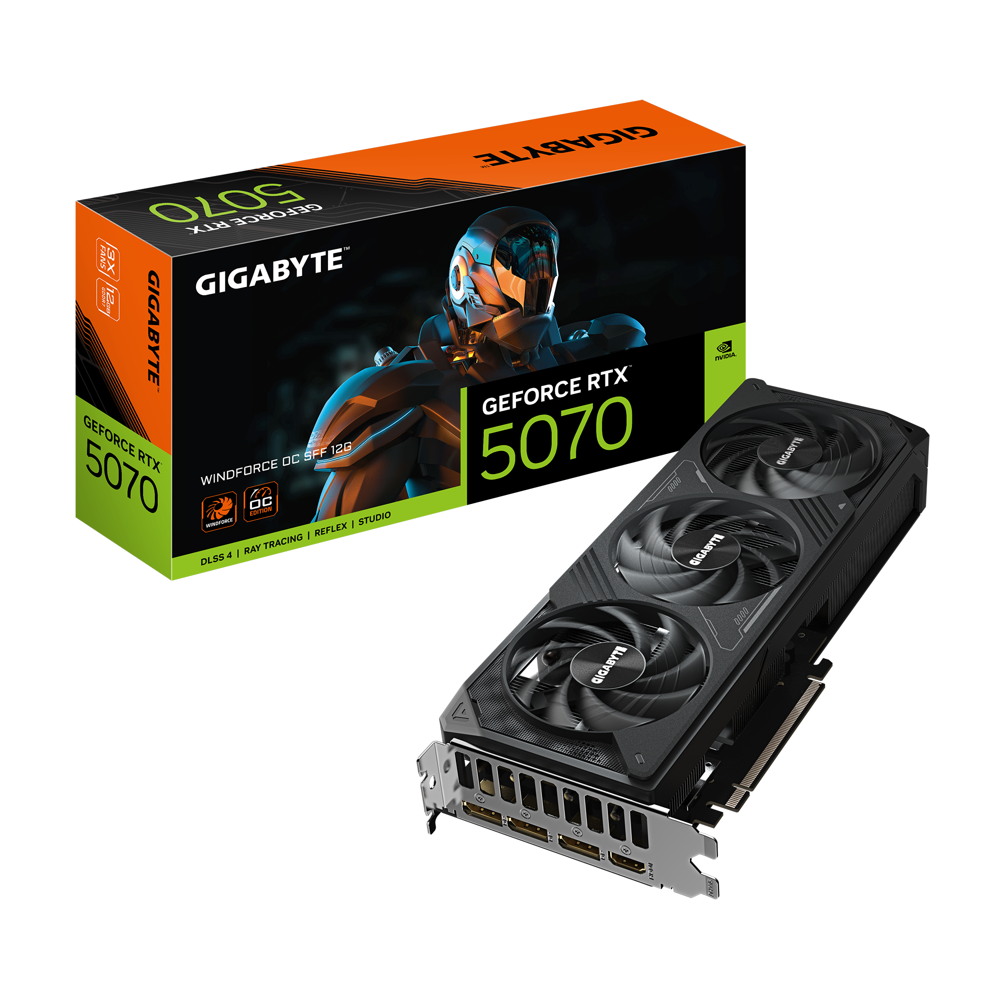 Видео карта Gigabyte GeForce RTX 5070 WINDFORCE OC SFF 12G