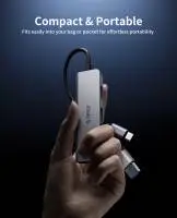 Orico хъб HUB USB-C/USB-A 7 port - USB-C x 2, USB3.0 x 1, USB2.0 x 4, Aluminium - YSA7-U3-GY