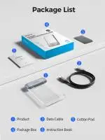 Orico външна кутия за диск Storage - Case - 2.5 inch 5Gbps USB-C Transparent - TX25C3-GY-BP