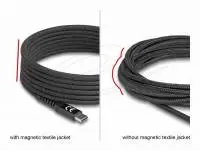 Delock Кабел USB-C, PD 60W, магнитна текстилна обвивка, 2 m