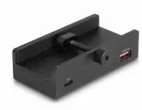 Външен USB Хъб, 3-порта, 5 Gbps, 2 x USB-A, 1 x USB-C, четец на карти с 2 слота