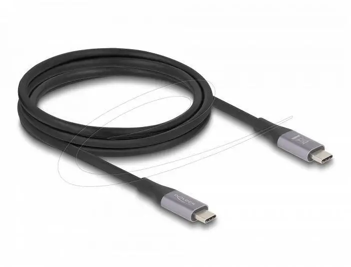 Delock Кабел E-Marker, USB-C, 240W, 2 m, сив