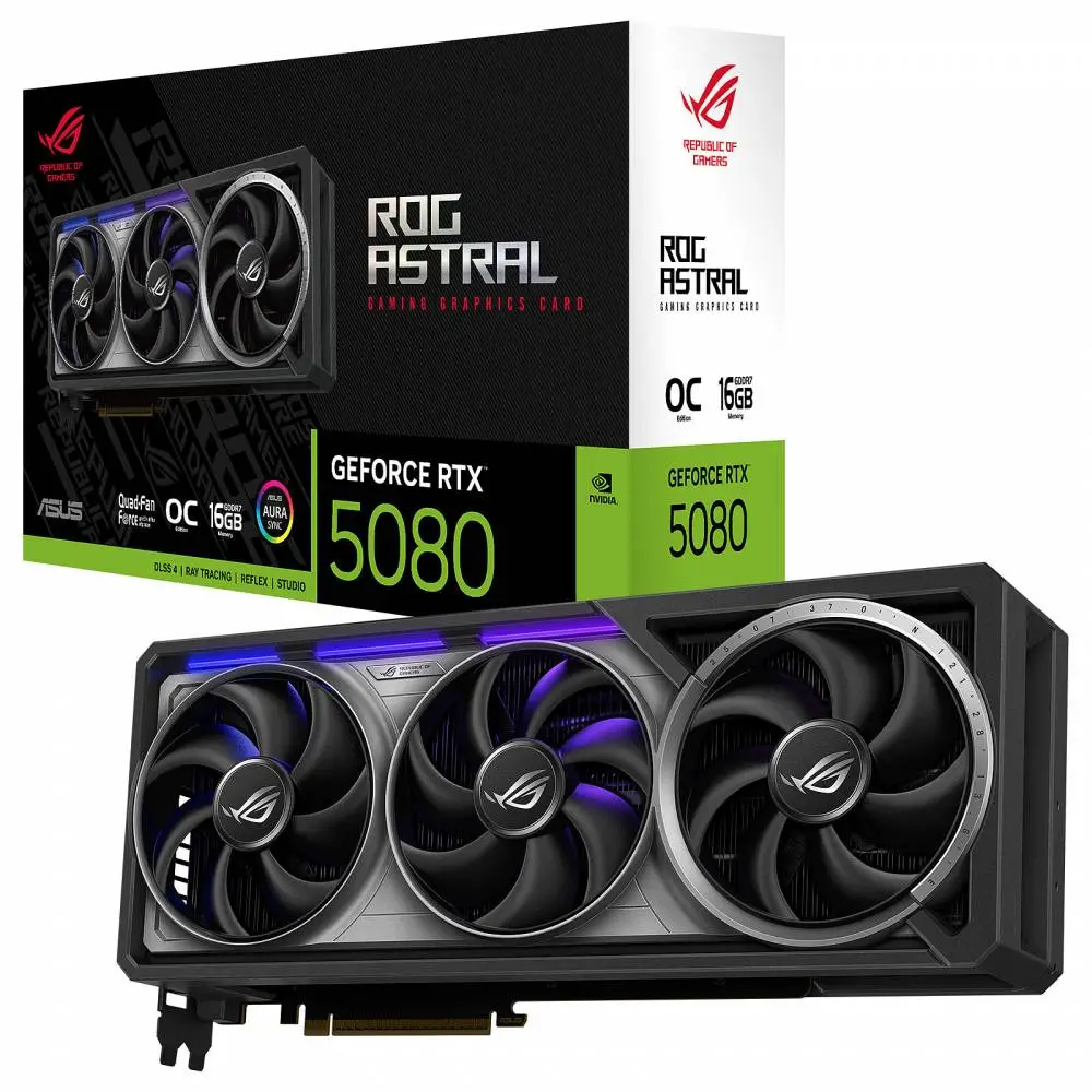 Видео карта ASUS ROG Astral GeForce RTX 5080 16GB GDDR7 OC Edition - 90YV0LV0-M0NA00