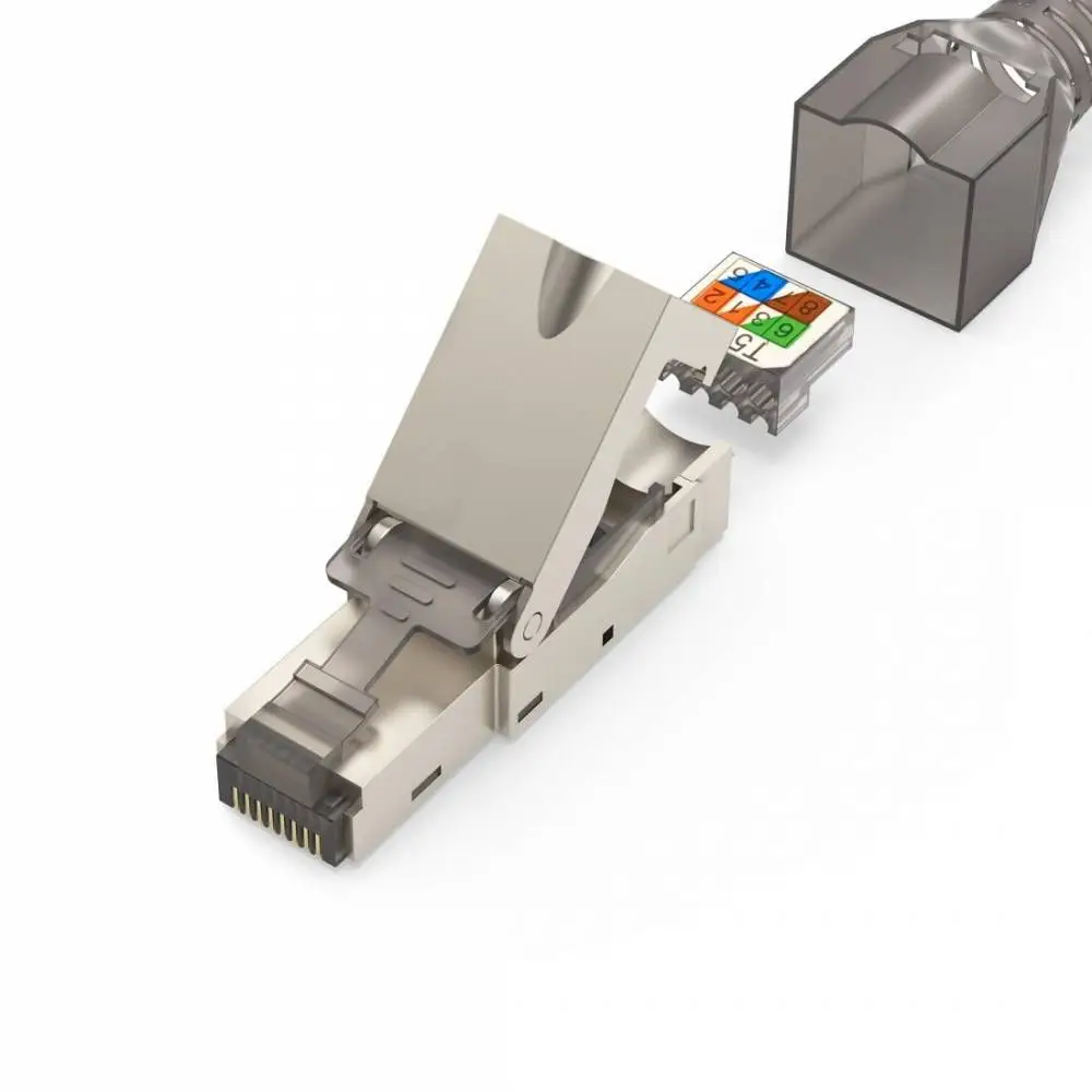 HAMA Комплект мрежови конектори, CAT 6a, 10 Gbit/s, екраниран, инсталиране без инструменти, 5 бр