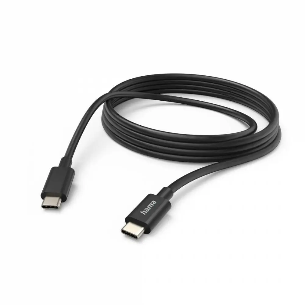 Hama Кабел за зареждане, USB-C - USB-C, 3 м, черен