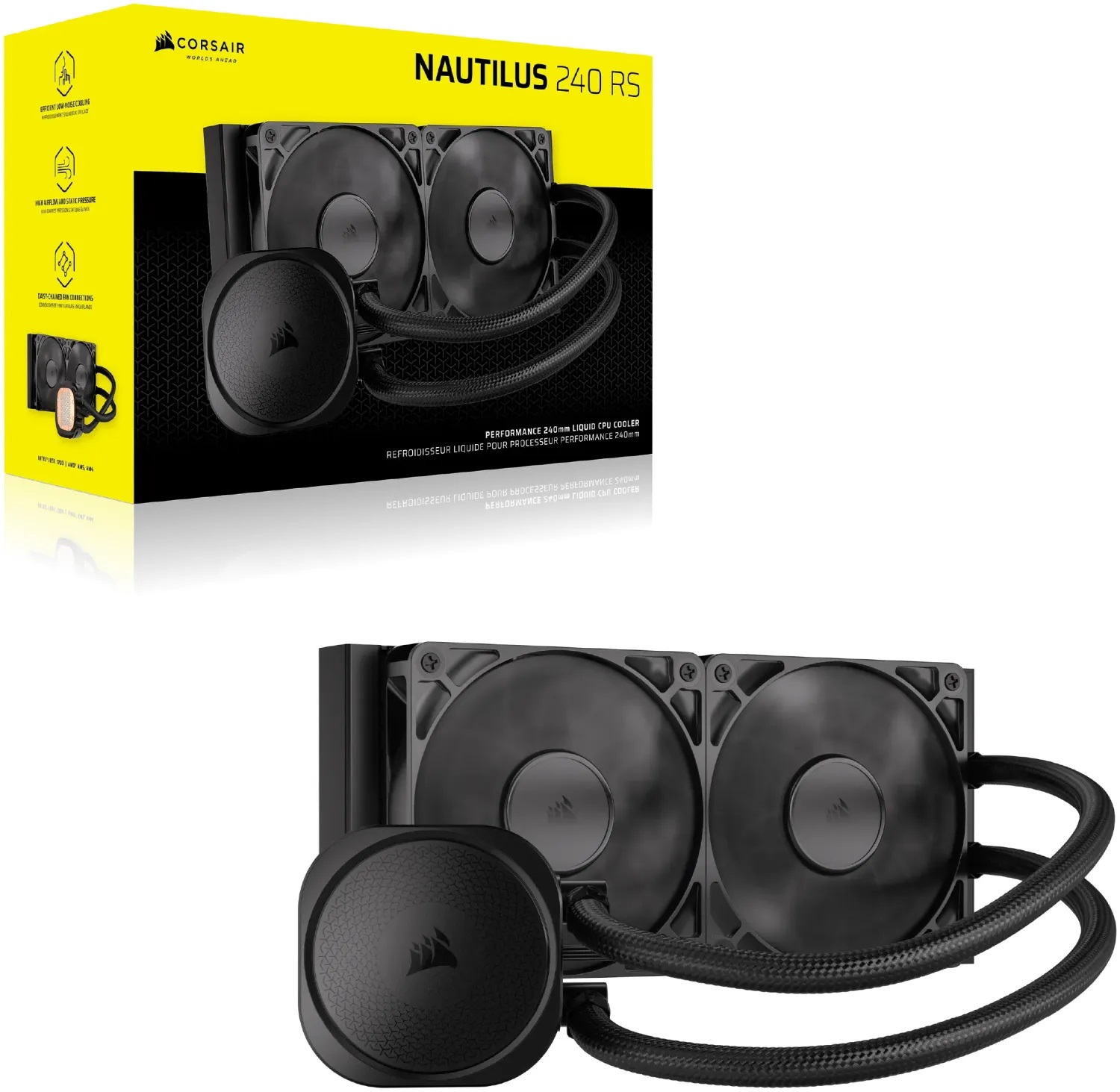 Водно охлаждане за процесор Corsair NAUTILUS 240 RS Liquid CPU Cooler - CW-9060088-WW 