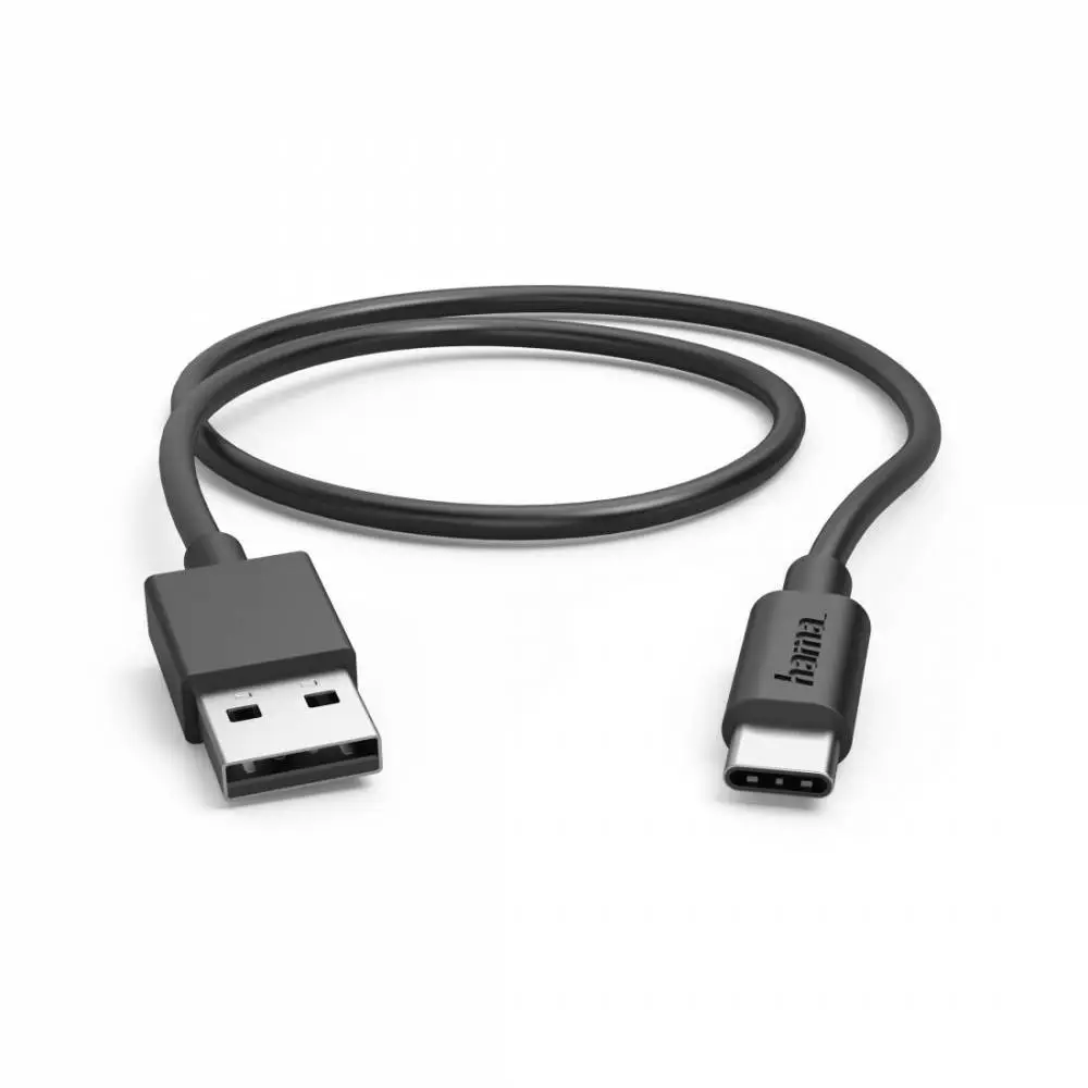 HAMA Cablu USB-C - USB A, 0,5 m, 480Mbit/ 3A, negru