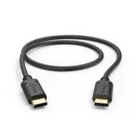 HAMA Кабел за зареждане, USB-C - USB-C, 0,5 м, черен