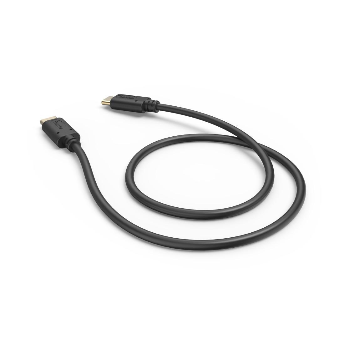 HAMA Кабел за зареждане, USB-C - USB-C, 0,5 м, черен